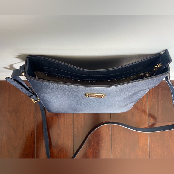 Authentic Michael Kors MK Jet Set Travel Purse Handbag Crossbody Bag - Navy blue - Picture 7 of 11